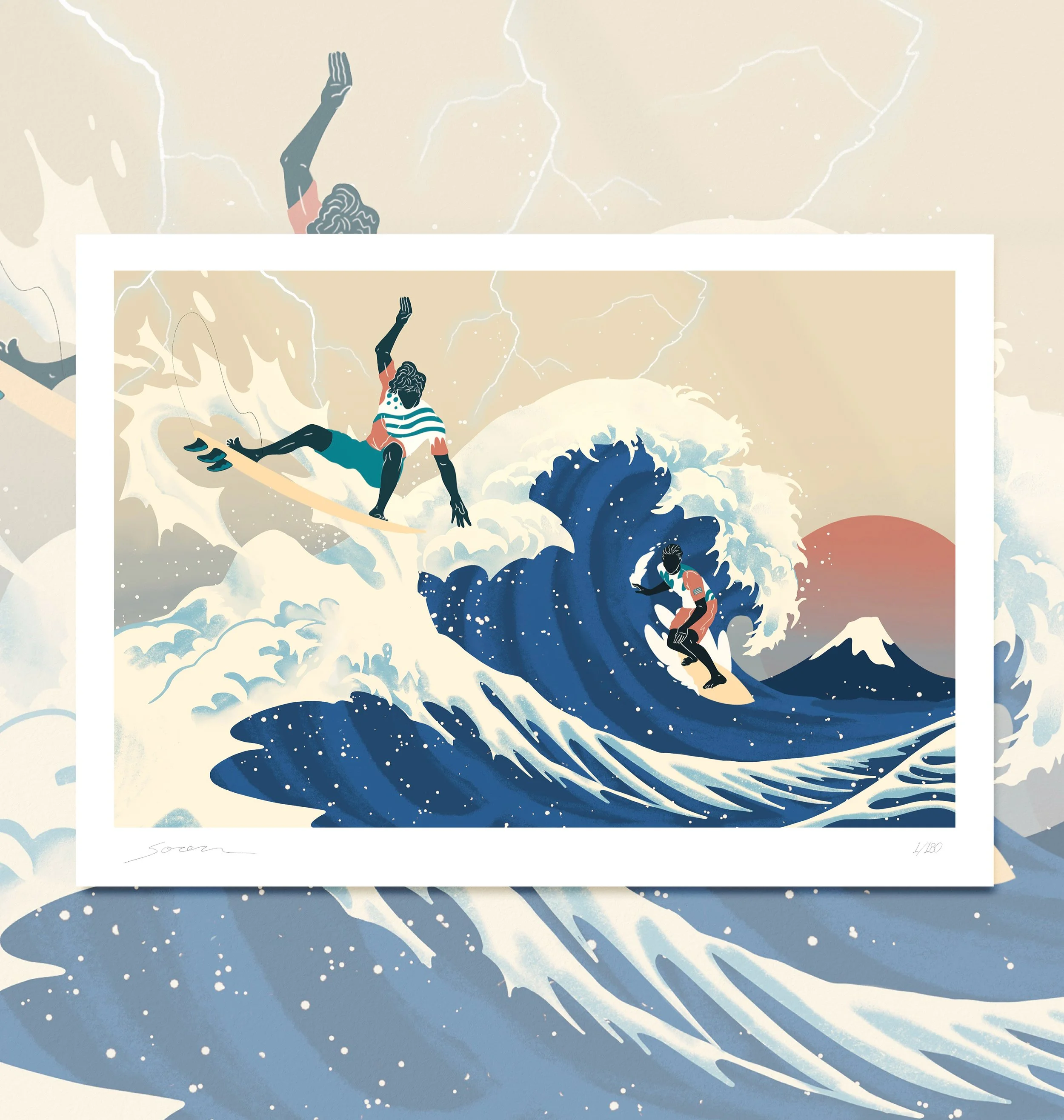 Hokusai Surf - Limited Edition Print — Jack Soren Art Hokusai Surf - Limited Edition Print — Jack Soren Art